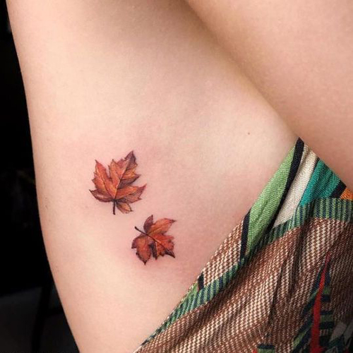 tatuaże z motywem jesiennym