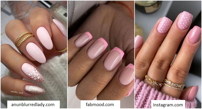 manicure w kolorze różowym