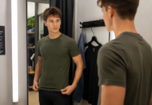 przymierzanie koszulki